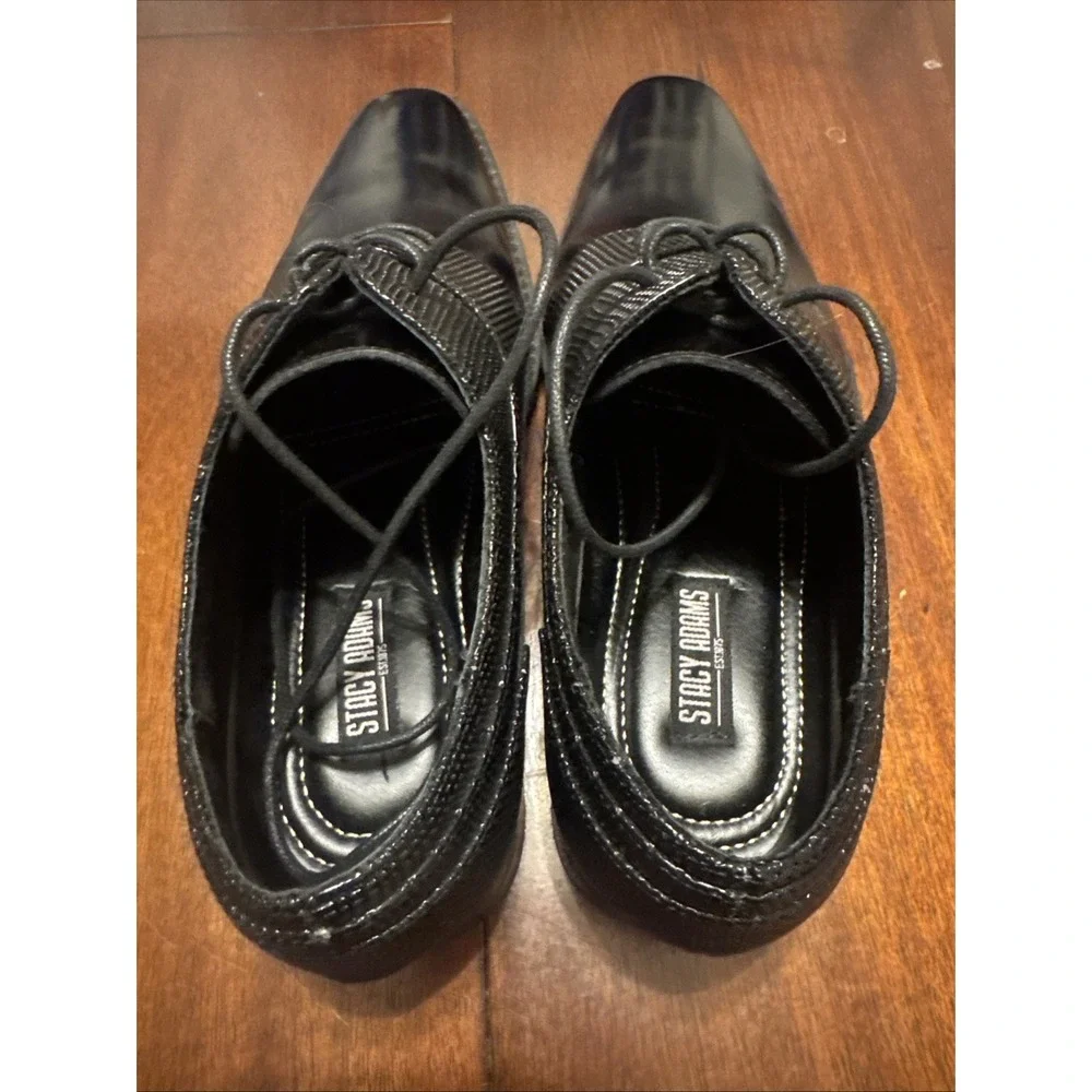 Stacy Adams Kirkley Oxford 20199-001 Black Leather Dress‎ Shoes Men's 8M